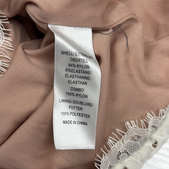 Adrianna Papell Floral Lace Overlay Sheath Mini Dress Formal Cream 14 - Picture 8 of 8